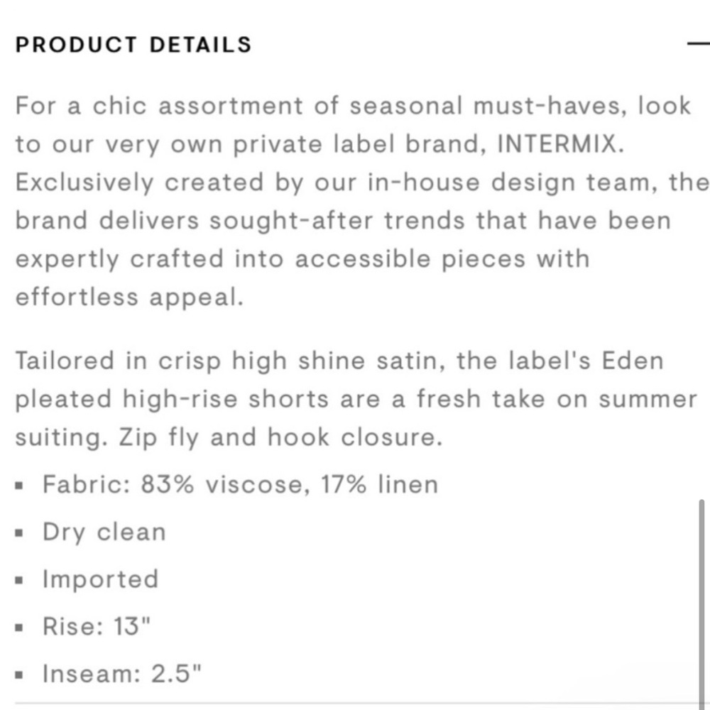 Intermix satin shorts - Picture 4 of 4